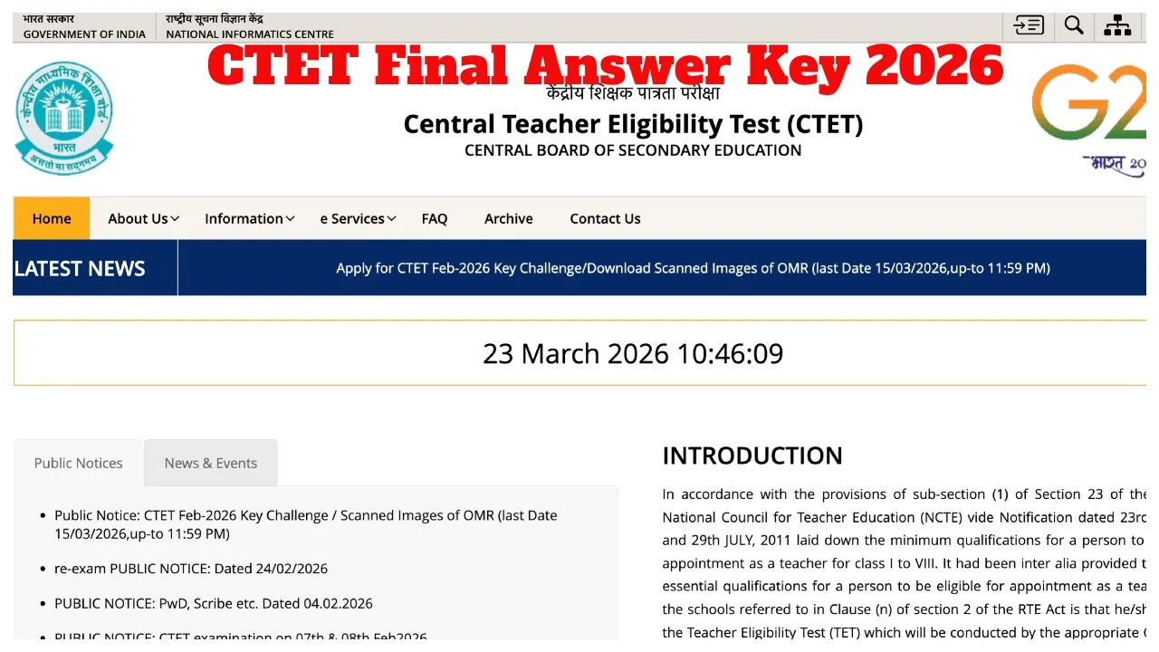 CTET Final Answer Key 2026 Soon: Check Result Date, Download Link & Steps